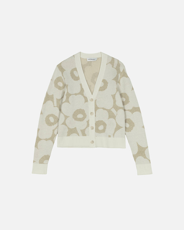 Kaide Pieni Unikko Ii cotton linen knitted cardigan - Marimekko VN