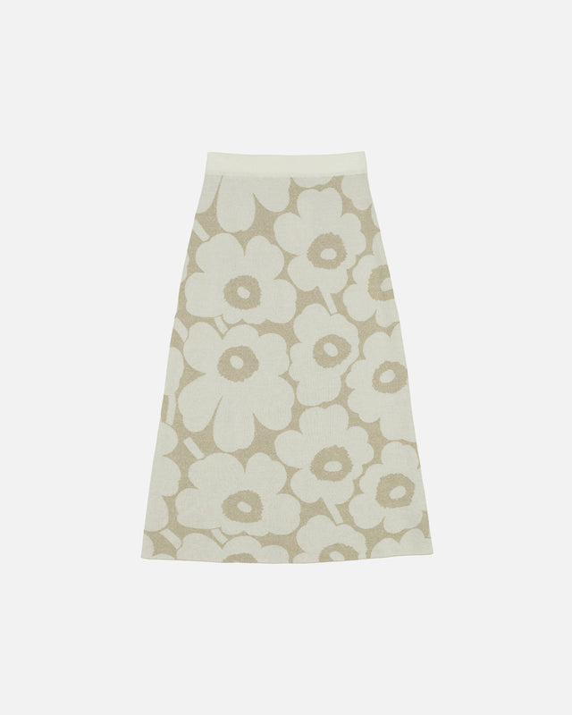 Kvaternio Pieni Unikko Ii cotton linen knitted skirt - Marimekko VN