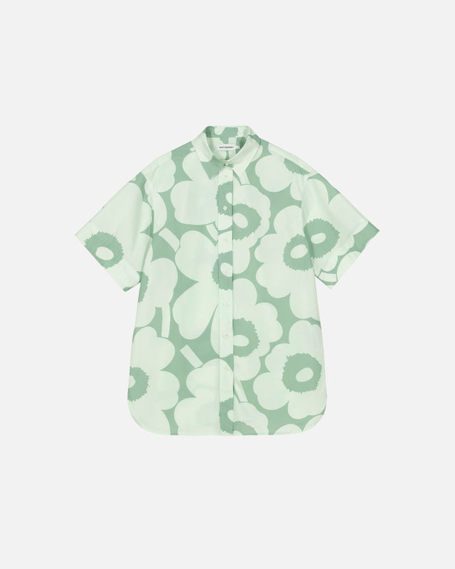 Nila Short Sleeve Unikko cotton poplin shirt - Marimekko VN
