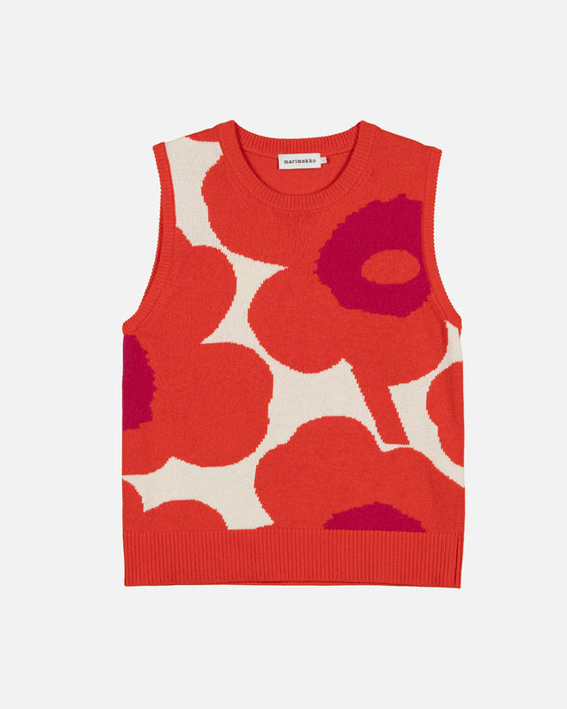 Pioneeri Unikko knitted cotton vest - Marimekko VN