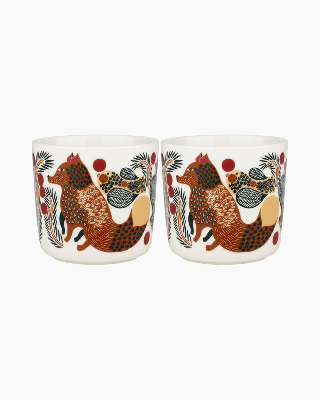 Oiva / Ketunmarja coffee cup 2 dl, without handle 2 pcs - Marimekko VN