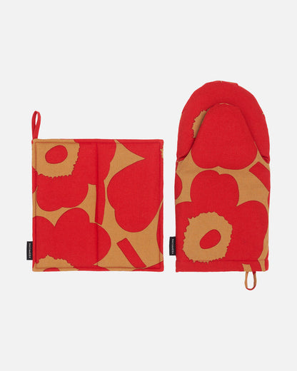 Pieni Unikko ovenmitten and pot holder - Marimekko VN