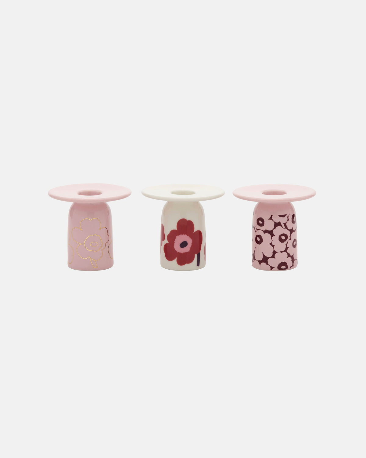 Unikko Candle holder set 3 pcs