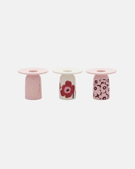 Unikko Candle holder set 3 pcs
