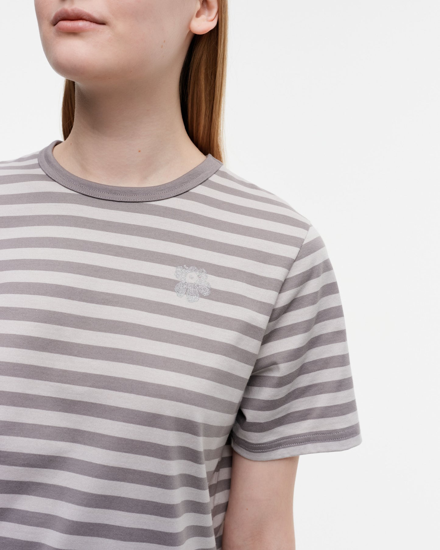 Tasaraita Relaxed Short Sleeve Glitter T-Shirt - Marimekko VN