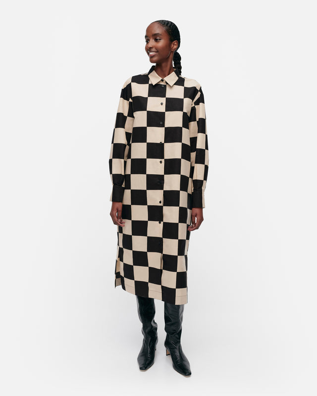 Rasteri Kukko Ja Kana Cotton Linen Dress | Marimekko VN
