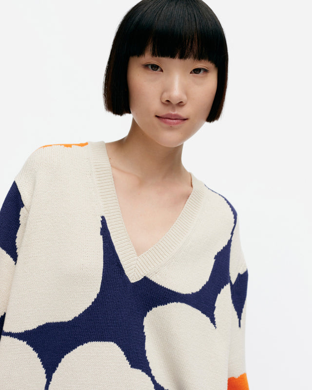 Päivä Unikko knitted cotton pullover - Marimekko VN