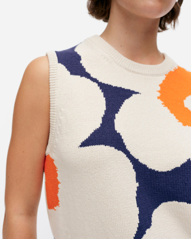 Pioneeri Unikko knitted cotton vest - Marimekko VN