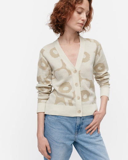 Kaide Pieni Unikko Ii cotton linen knitted cardigan