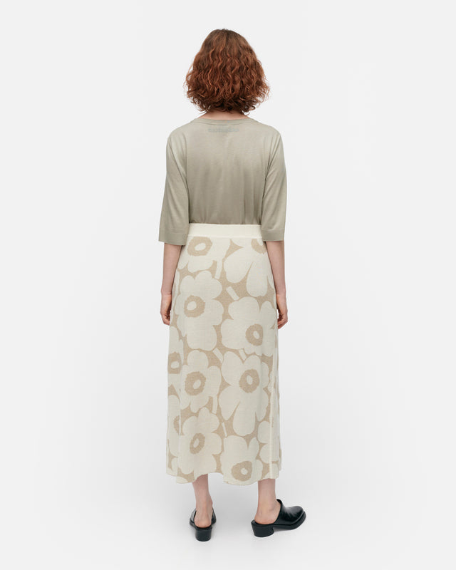 Kvaternio Pieni Unikko Ii cotton linen knitted skirt