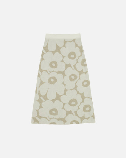 Kvaternio Pieni Unikko Ii cotton linen knitted skirt