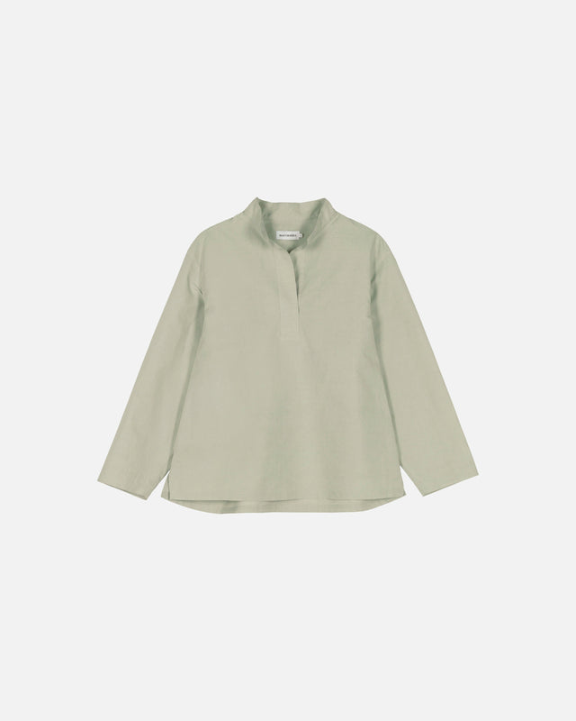 Aulis Solid cotton linen blouse