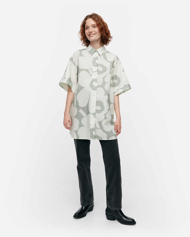 Nila Short Sleeve Unikko cotton poplin shirt