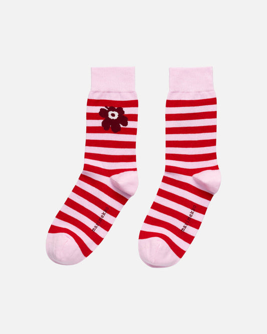 Kasvaa Tasaraita Unikko ankle socks