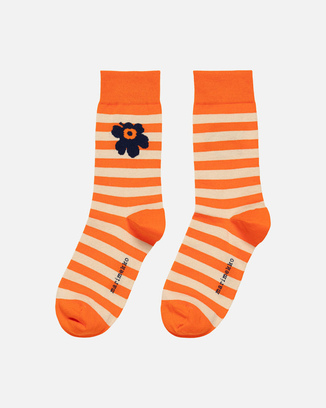 Kioski Kasvaa Tasaraita Unikko socks - Marimekko VN