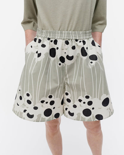 Summa Lammet cotton linen shorts