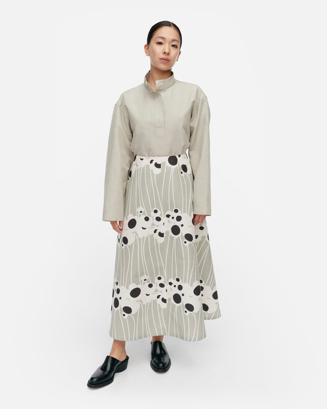 Sh Stasia Lammet cotton linen skirt