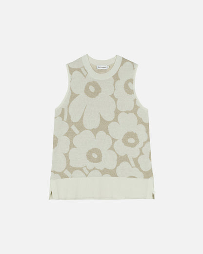 Pinta Pieni Unikko Ii cotton linen knitted vest