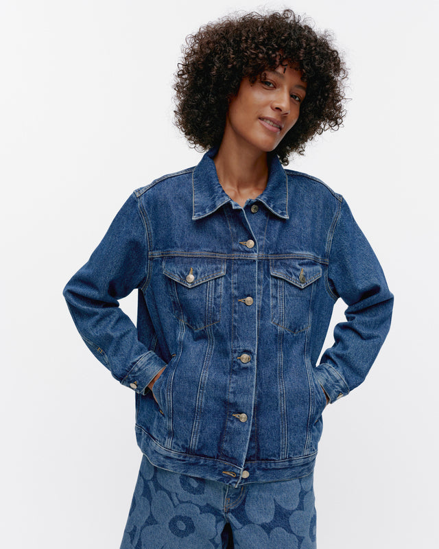 Maridenim Murros Unikko Plcmt denim jacket - Marimekko VN
