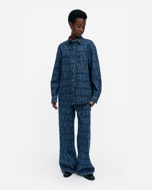 Maridenim Vaihe Logo denim shirt - Marimekko VN