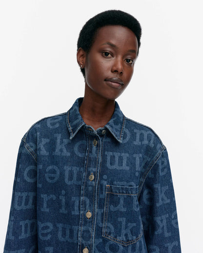 Maridenim Vaihe Logo denim shirt - Marimekko VN