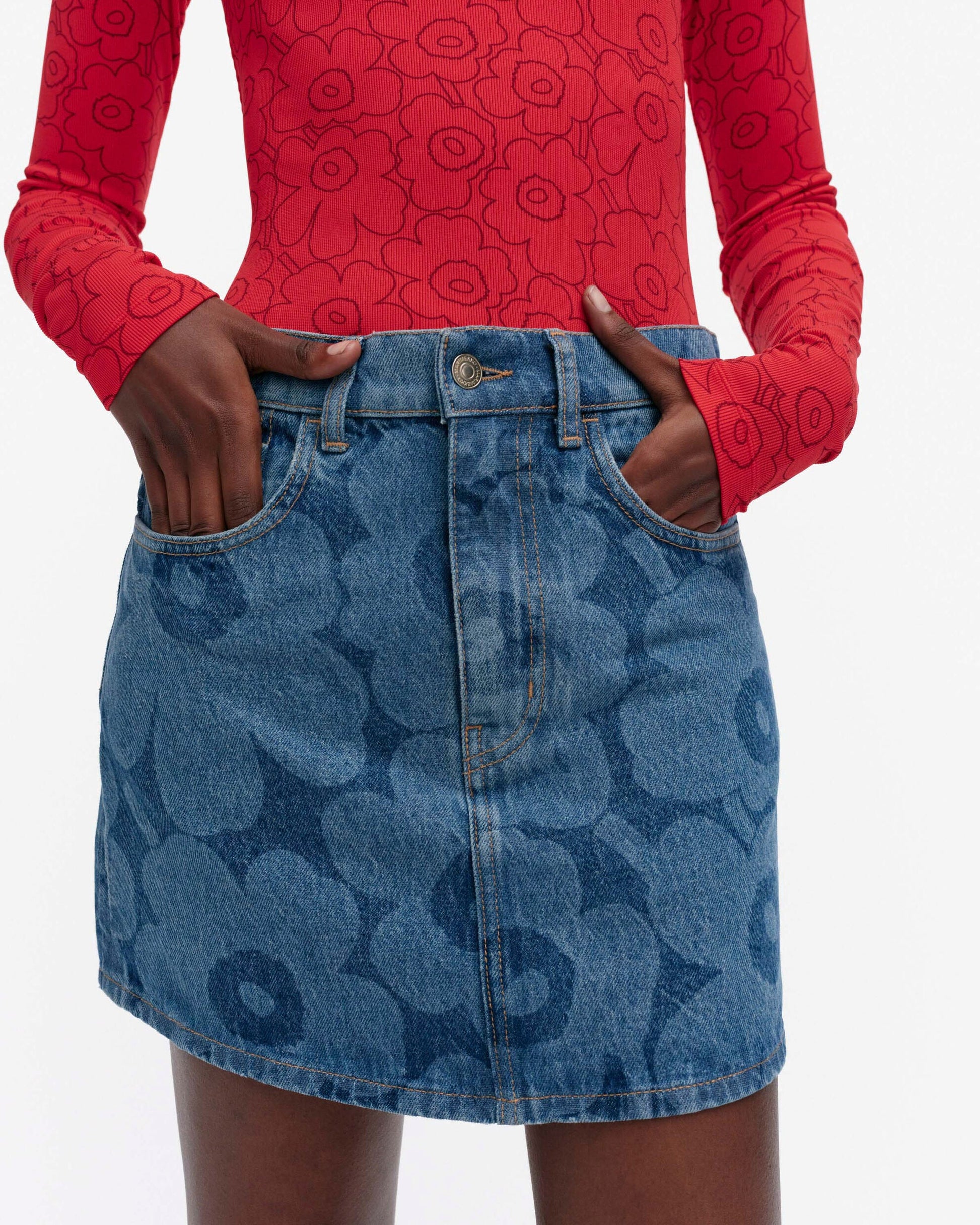 Maridenim Ruudut Unikko skirt - Marimekko VN