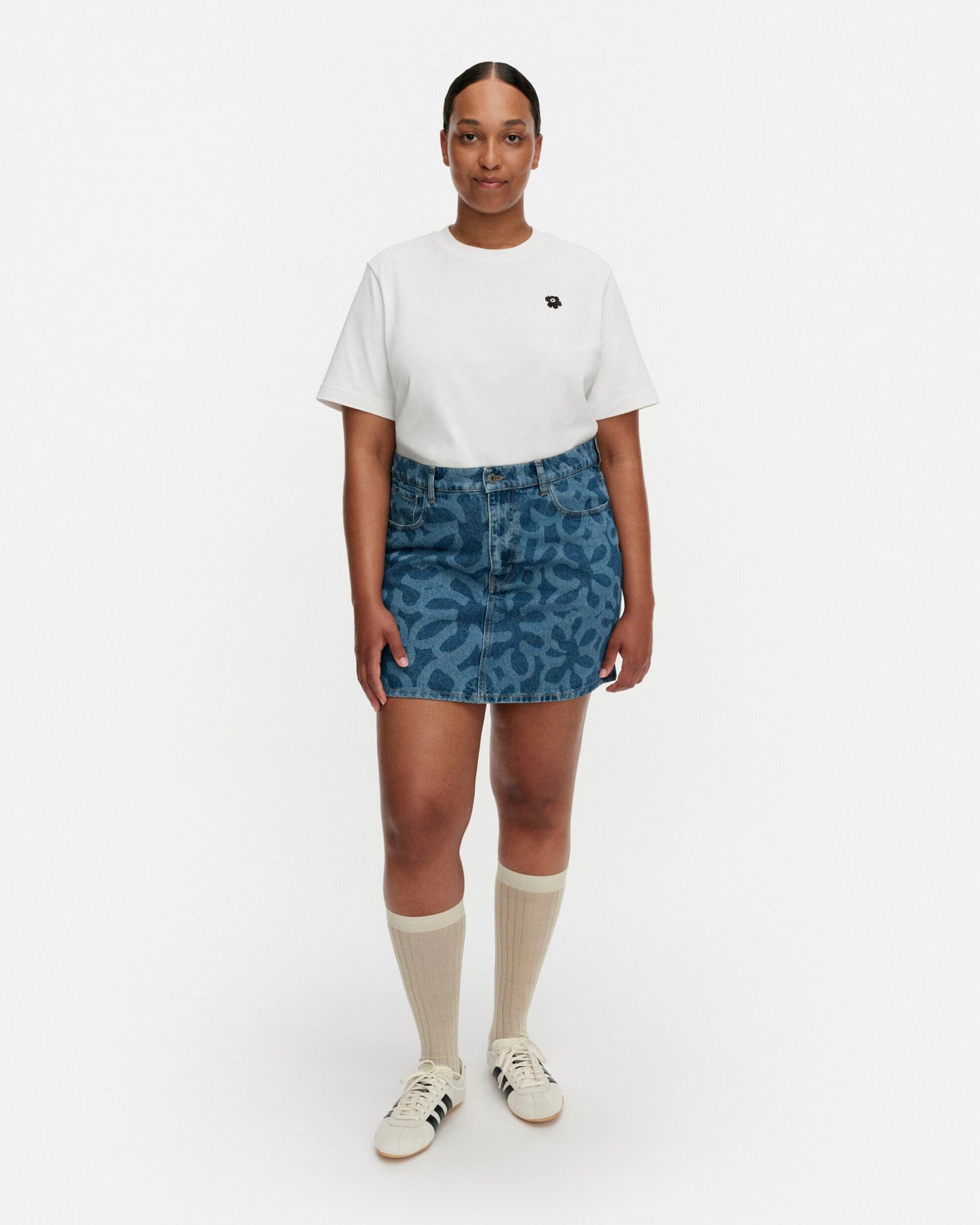 Maridenim Ruudut Kukka Skirt