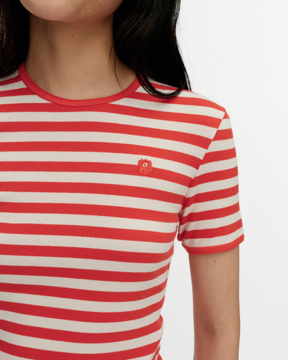 Kukkea Tasaraita Unikko Kioski t-shirt
